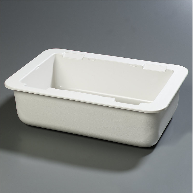 Armoire froide 24,1 pintes Contenant alimentaire rectangulaire en plastique, Blanc