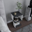 Table de chevet moderne, anthracite et blanc, 11,6 po x 11,6 po x 19,4 po | 100% panneau de particules enduit de mélamine, épaisseur: 0,7 pouce | Design élégant et fonctionnel pour le rangement et la décoration de la chambre à coucher, parfait pour les espaces modernes-1090903564