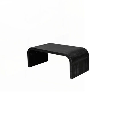 Wood Console Table with  Curved Art Deco Design,Sled