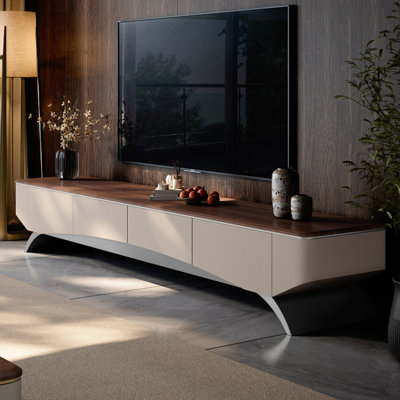 Luxury-Style Solid Wood Floor TV Stand