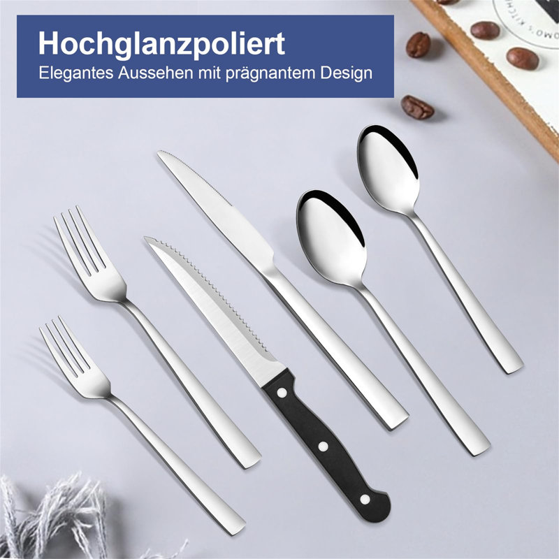 Brayden Studio Calanda 72 Piece Stainless Steel Cutlery Set , Service for 12