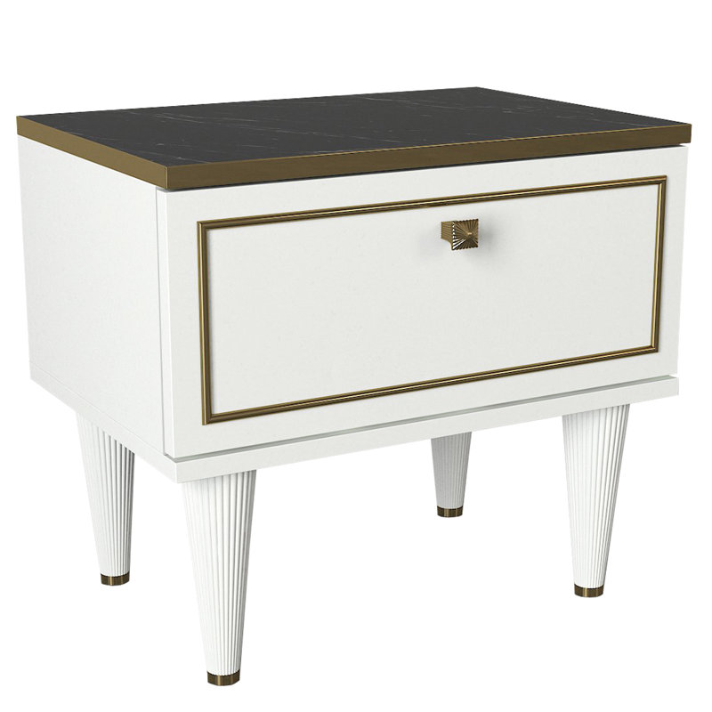 Erick 50cm W Manufactured Wood Bedside Table