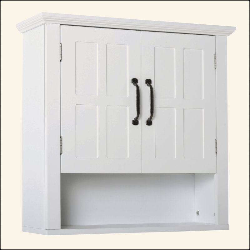 Medicine Cabinet, 3-Tier Bathroom Wall Cabinet With Adjustable Shelf And 2 Doors, Bathroom Cabinet For Over The Toilet