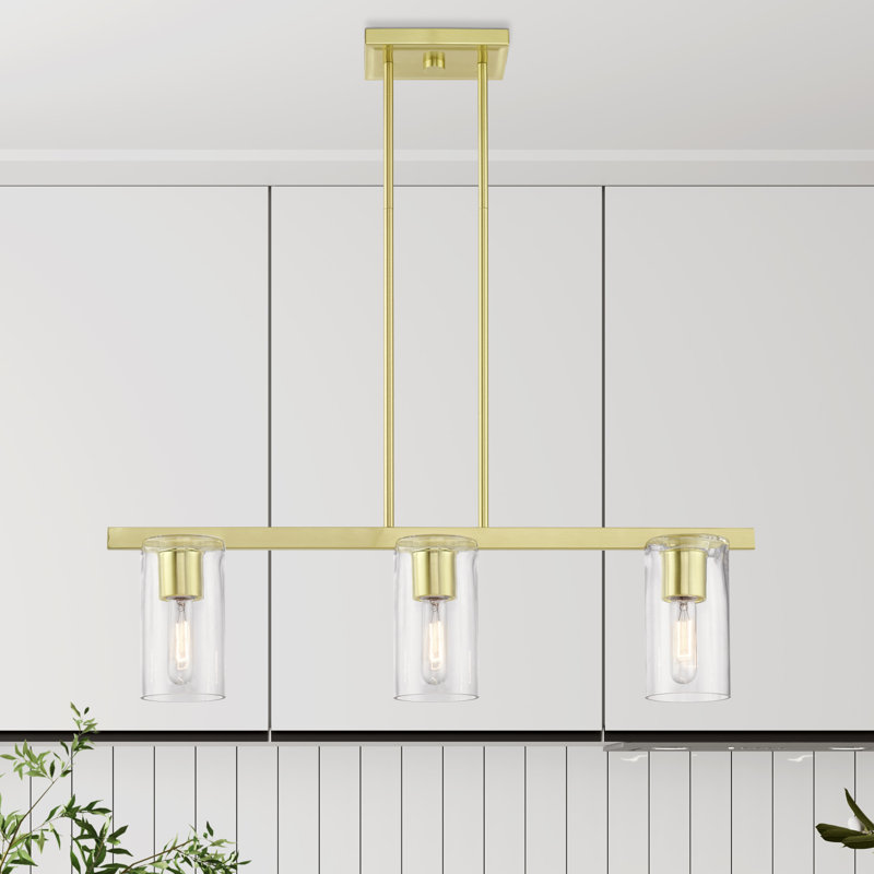 Lustre linéaire, Laiton satiné