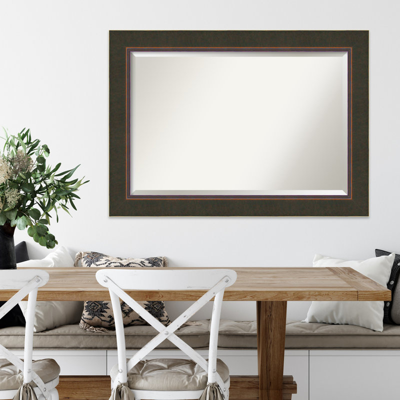 Bourgault Wood Flat Wall Mirror, 30.5" x 42.5"
