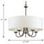 Lustre cylindrique à cinq lumières avec abat-jour-17793757