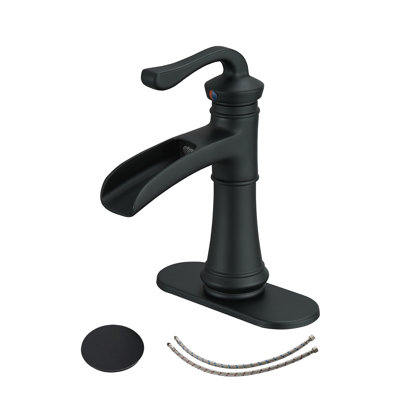 Single-Hole Single-handle Bathroom Faucet with Drain Assembly