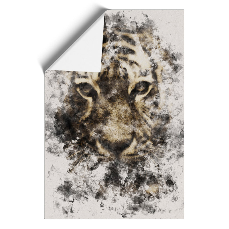 Tiger Watercolour - Frameless Print, 84cm H x 59cm W x 0.1cm D