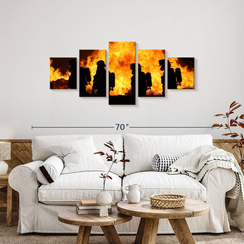 Firefighters, 24" H x 55" W