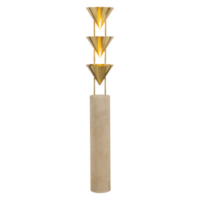 Versus 67-in Patina Brass Floor Lamp