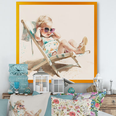 Art sur toile, "Child on the beach I"