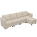 L-Shaped Corduroy Modular Sectional Storage Sofa Convertible Freely Combined Couch