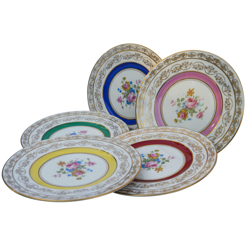 Handmade Porcelain Decorative Plate, Green/Blue