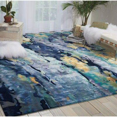 Adriel Abstract Wool Hand Woven Area Rug