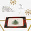 Christmas Tree TARTAN SQUARE PLATTER 10"