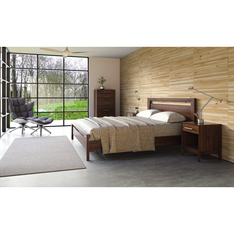 Mansfield Solid Wood Bed, King, Autumn Cherry