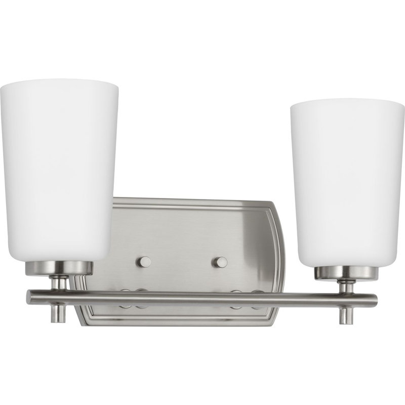 Éclairage pour meuble-lavabo à intensité variable 2 lumières Bollin, Nickel brossé
