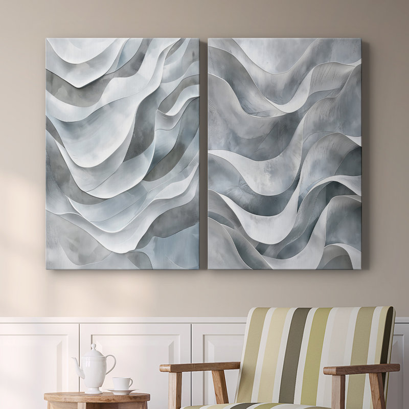 ABSTRACT Series CDLVI - Toile tendue avec châssis de qualité supérieure - Prêt à être accroché, H 36 po x l 48 po
