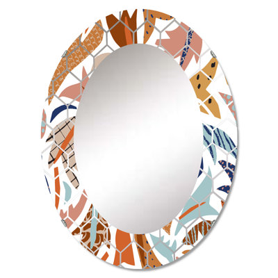 Doodles stylisés d'inspiration baroque - miroir mural bohémien et éclectique