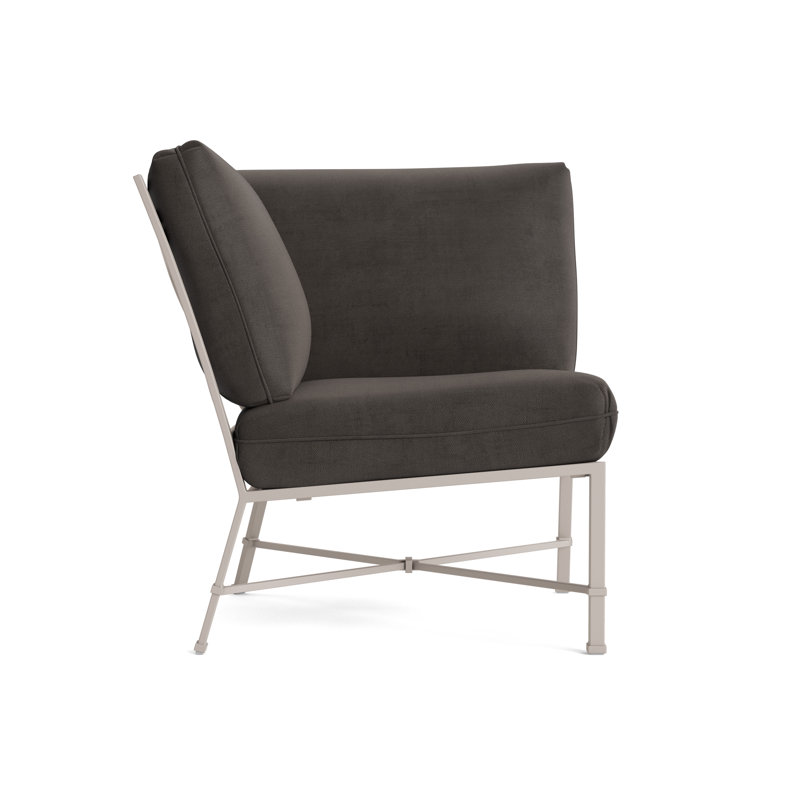 Venetian Outdoor Patio Sectional, Fusion Charcoal, Dove