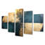 Ensemble d'art mural 5 pièces Golden Balance Moon New Balance - Minimalisme-1948595215
