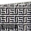 Rideau de douche à motif abstrait treillis noir et blanc avec 12 crochets-1673539044