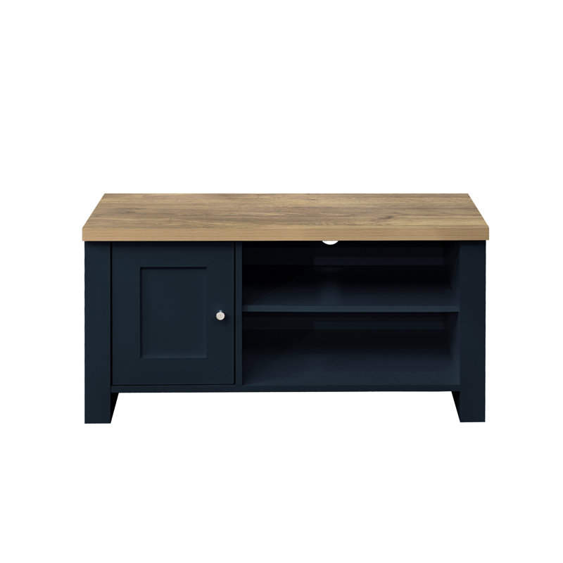 Highgate TV Stand for TVs up to 42", Navy Blue/Oak