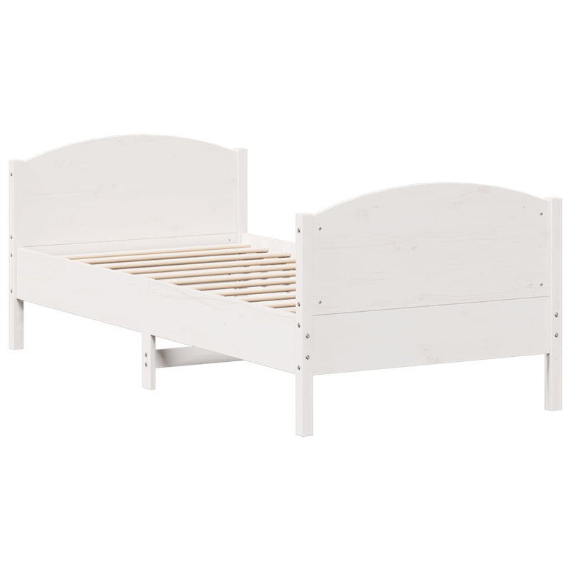 Andranae Solid Wood Bed, European Single (90 x 200cm), White