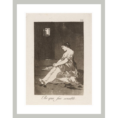 Por que fue sensible. (Because she was susceptible.) by Francisco de Goya -Framed Giclee Print