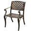 Modern Outdoor Mesh Cast Aluminum Black Patio Dining Chair-782183437