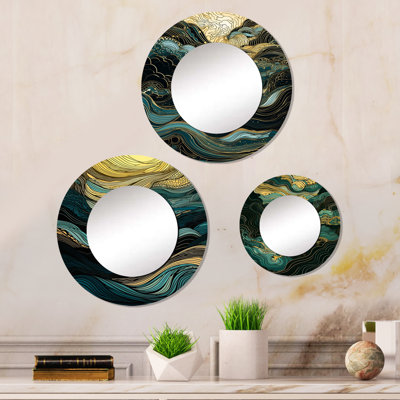 Miroir mural rond en aluminium Lodis