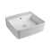 Unique 16.15'' White Ceramic Square Bathroom Sink with Overflow