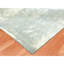 Tapis gris en laine et en soie noué à la main 9 pi x 12 pi 1 po de conception abstraite moderne