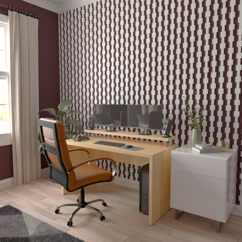 Midland PVC Adjustable Decorative Slat Wall Panel Kit, 47" H x 2" W x 0.62" D
