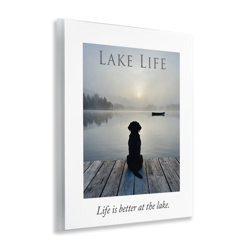 Lake Life with Dog, plaque murale, design par A Barefoot Stylist