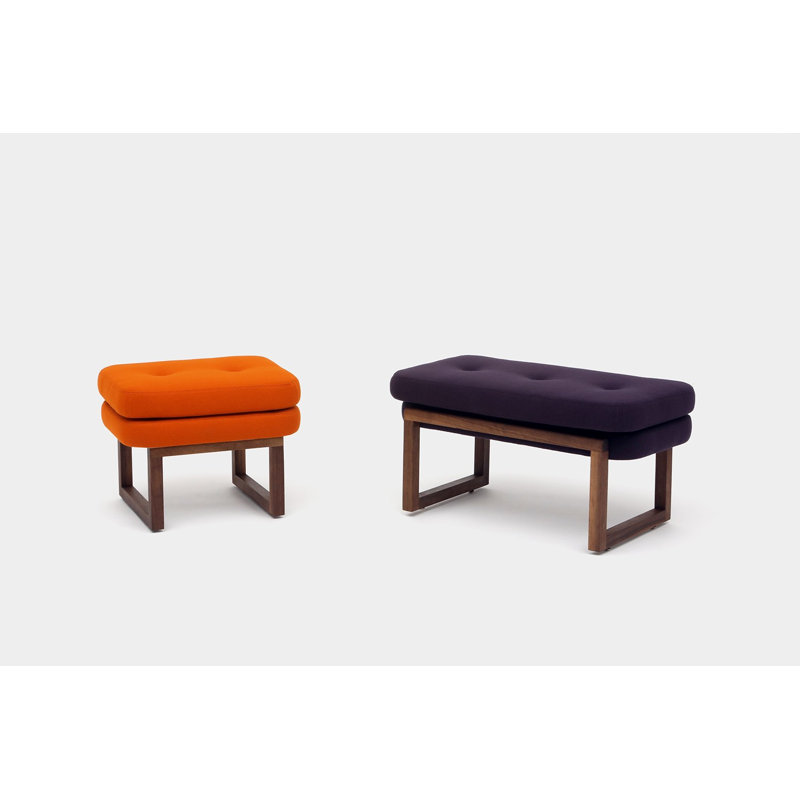 Melinda Upholstered Bench, 18" H x 24" W x 22" D, Eggplant