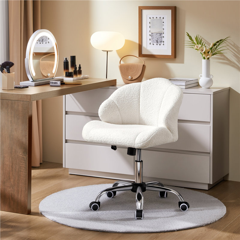 Desk Chair, Polyester Snowy