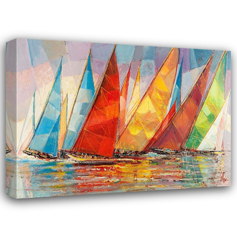 «Breakwater Bay Florio, Luigi Gallery», art sur toile tendue: Regata estiva, H 36 po x l 47 po