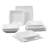 12 Piece Porcelain China Dinnerware Set - Service for 6