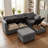 Dilen 5 - Piece Upholstered Sofa Modular Storage Couch & Ottoman-1257649968