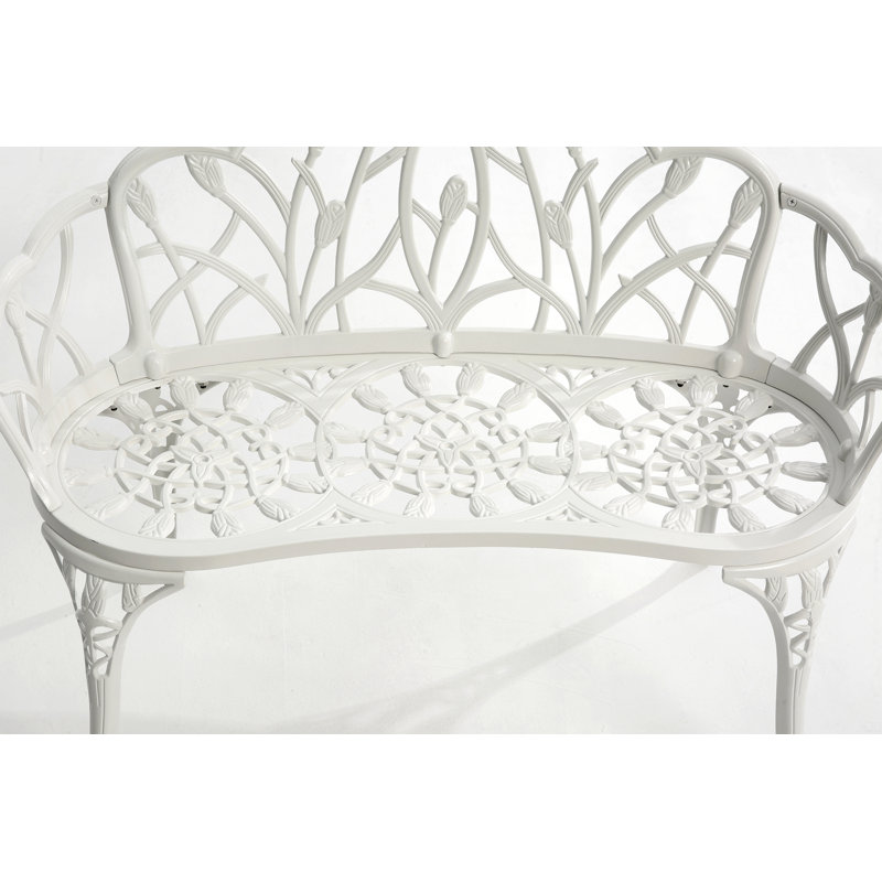 Banc en fonte d'aluminium, Blanc