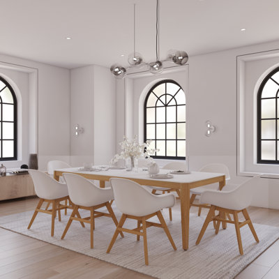 Pankau Solid Wood Solid Wood Top Four Leg Dining Set