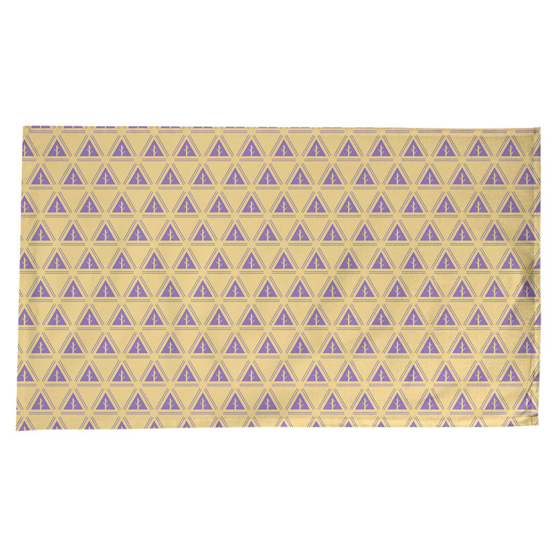 Nappe d’arbre minimaliste classique Barbra, Jaune / Mauve