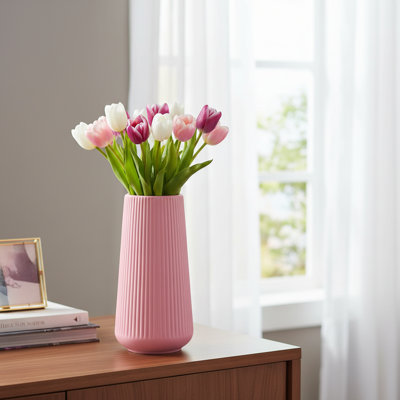 Vase rose pour herbe Pampas, convient à la maison, au salon, à la table à manger, à la ferme, au bureau, à la chambre à coucher, à la tablette de cuisine