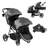 Foldable Twin Stroller With Adjustable Backrest-115356143