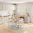 59" Kitchen Island With Solid Storage Shelves & Tabletop, Storage Island With Power Outlet, Trash Cabinet And 3 Large Drawers For Kitchen, Dinning Room