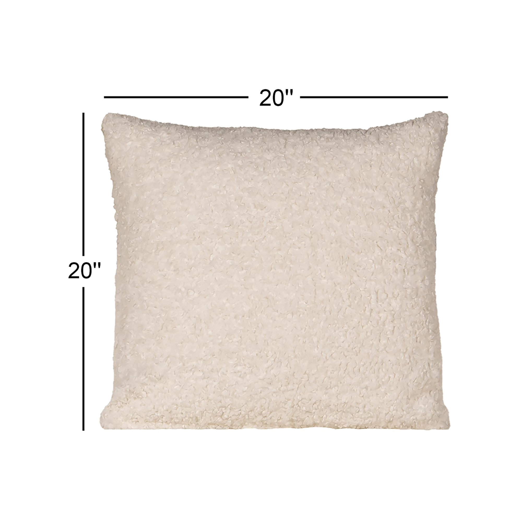 Tiffany Honey 20" x 20" Throw Pillow, Square 20", Ivory, Feather