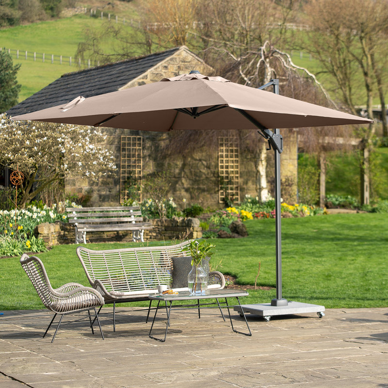 Aarne 270cm Cantilever Parasol, Taupe