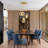 3-light Glass Suspended Chandelier