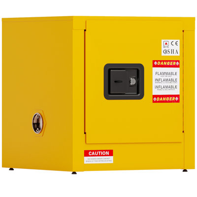 Flammmmable Safety Cabinet, Galvanized Steel, Laboratory Cabinets Explosion-Proof Cabinets Anti-Corrosion Chemical Reagents Instruments Protection Supplies Cabinet